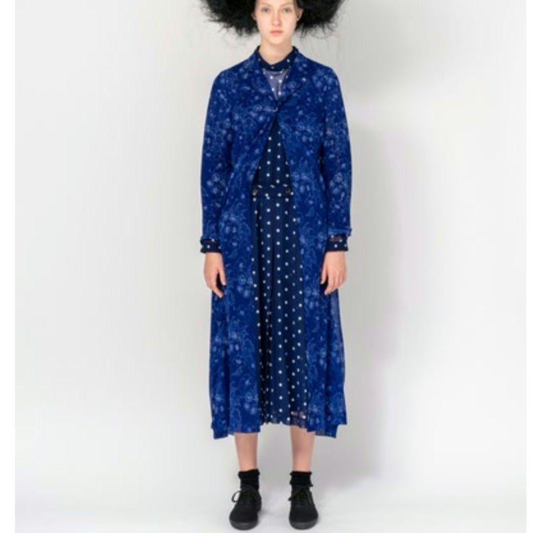 【美品】コムデギャルソン コムコム 水玉 丸襟 ワンピース シアー XS 黒