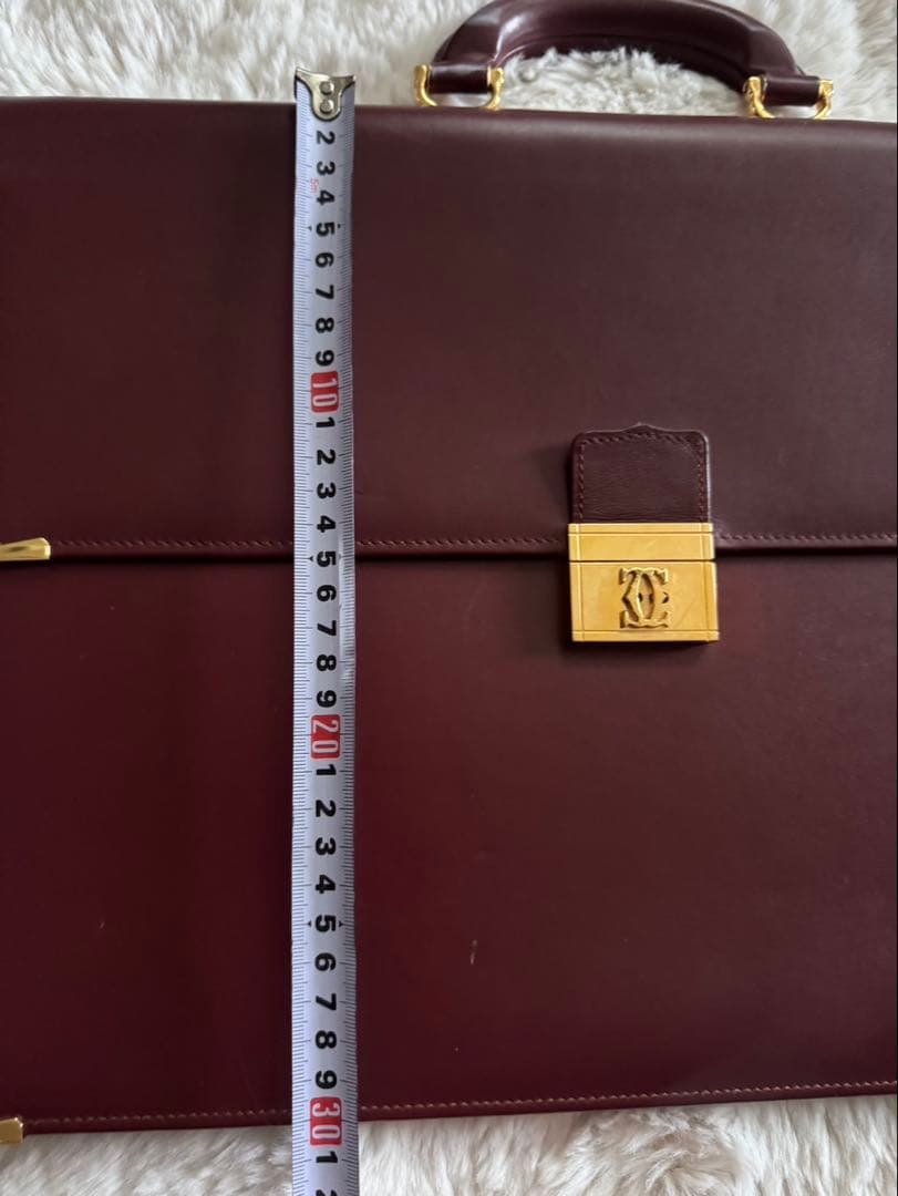 カルティエ　マストライン　ビジネスバッグ　ブリーフケース　Aレザー 書類ケース