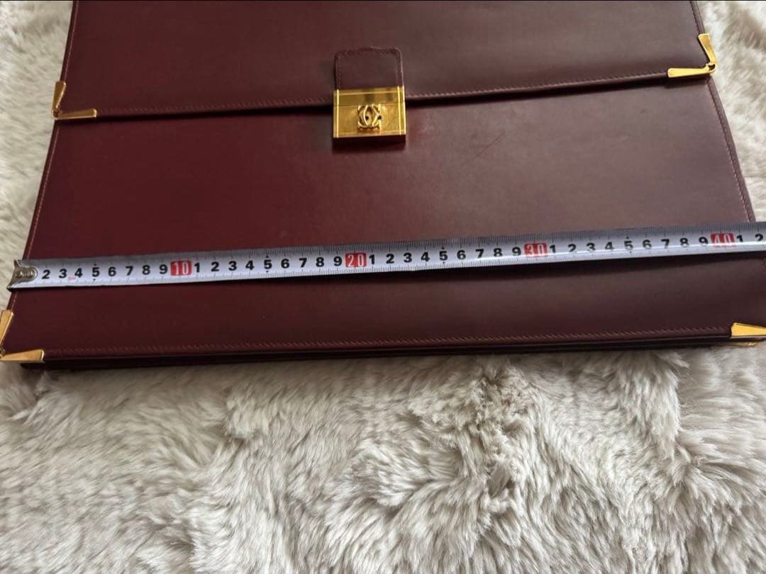 カルティエ　マストライン　ビジネスバッグ　ブリーフケース　Aレザー 書類ケース