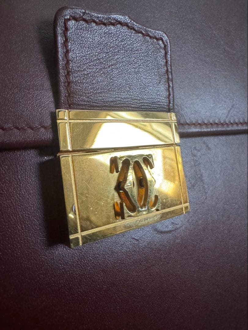 カルティエ　マストライン　ビジネスバッグ　ブリーフケース　Aレザー 書類ケース