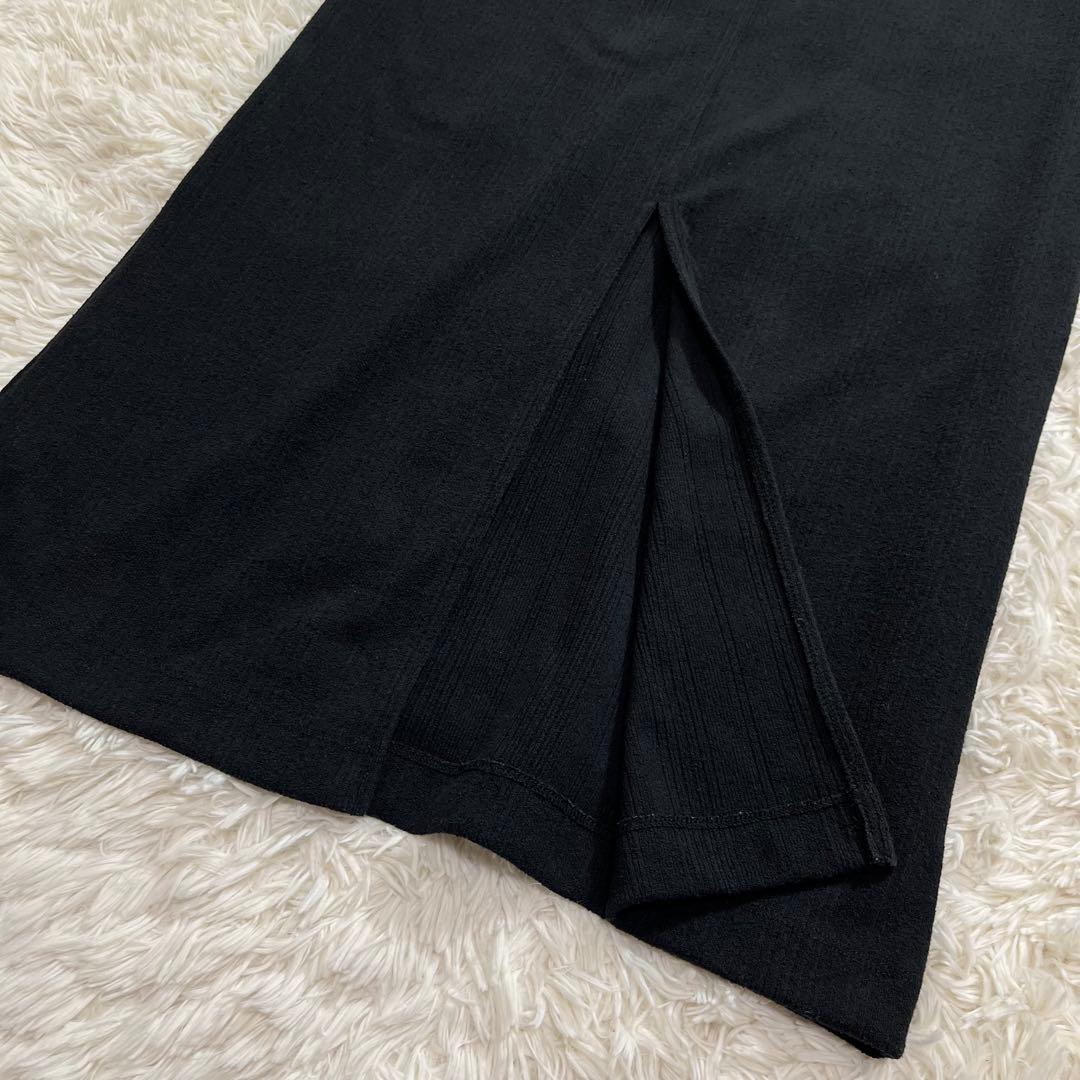 AER adam et rope ポロシャツワンピース ブラック ロング