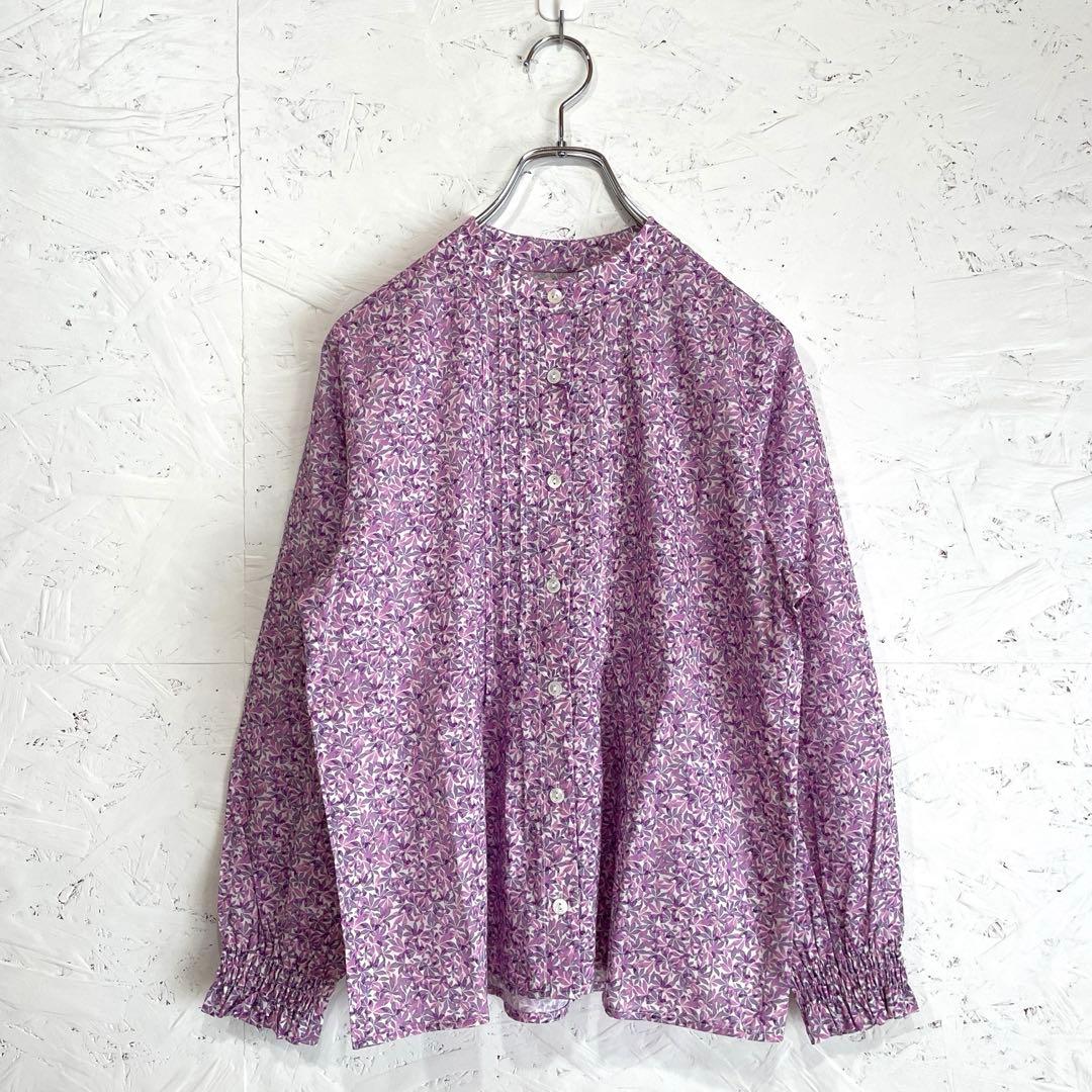 新品未使用タグ付き　liberty【sosotto】バンドカラーコットンシャツ