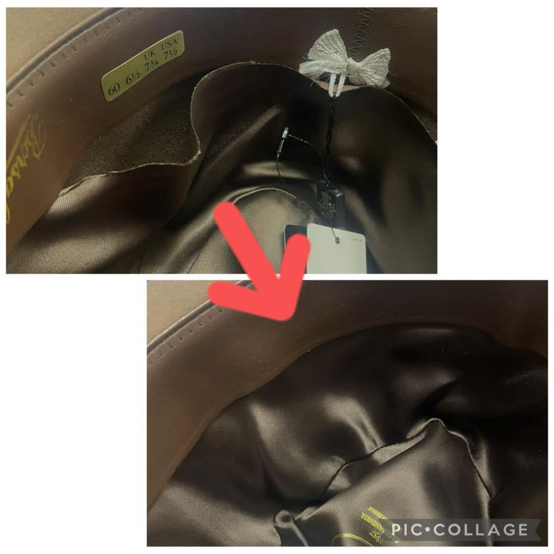 新品53096正規品ボルサリーノメンズ60cmブラウン系ファーフェルトハット