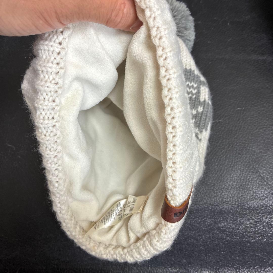 白　DIESEL スカルデザイン ニット帽