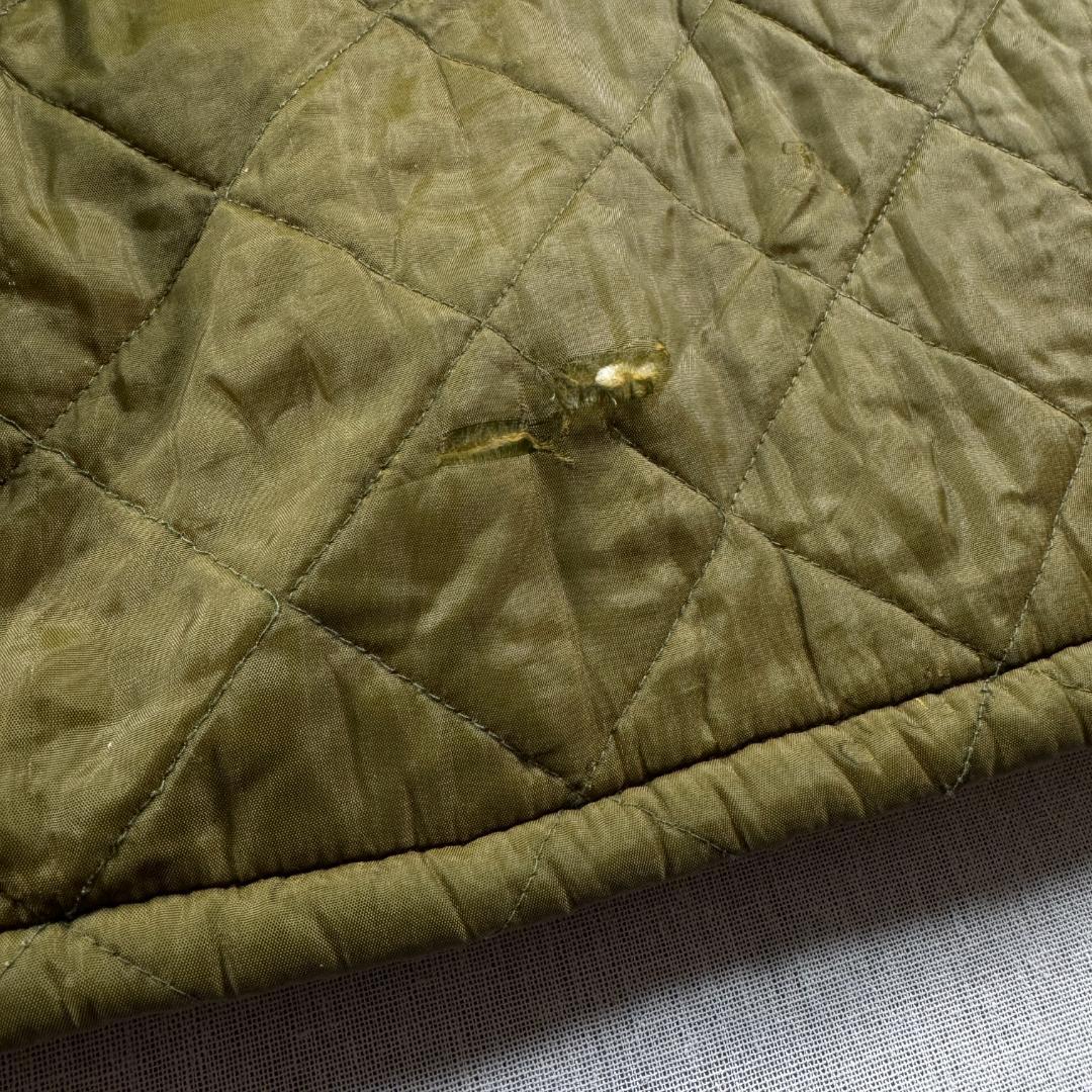 90s Barbour バブアー キルティングベスト オリーブ イングランド製