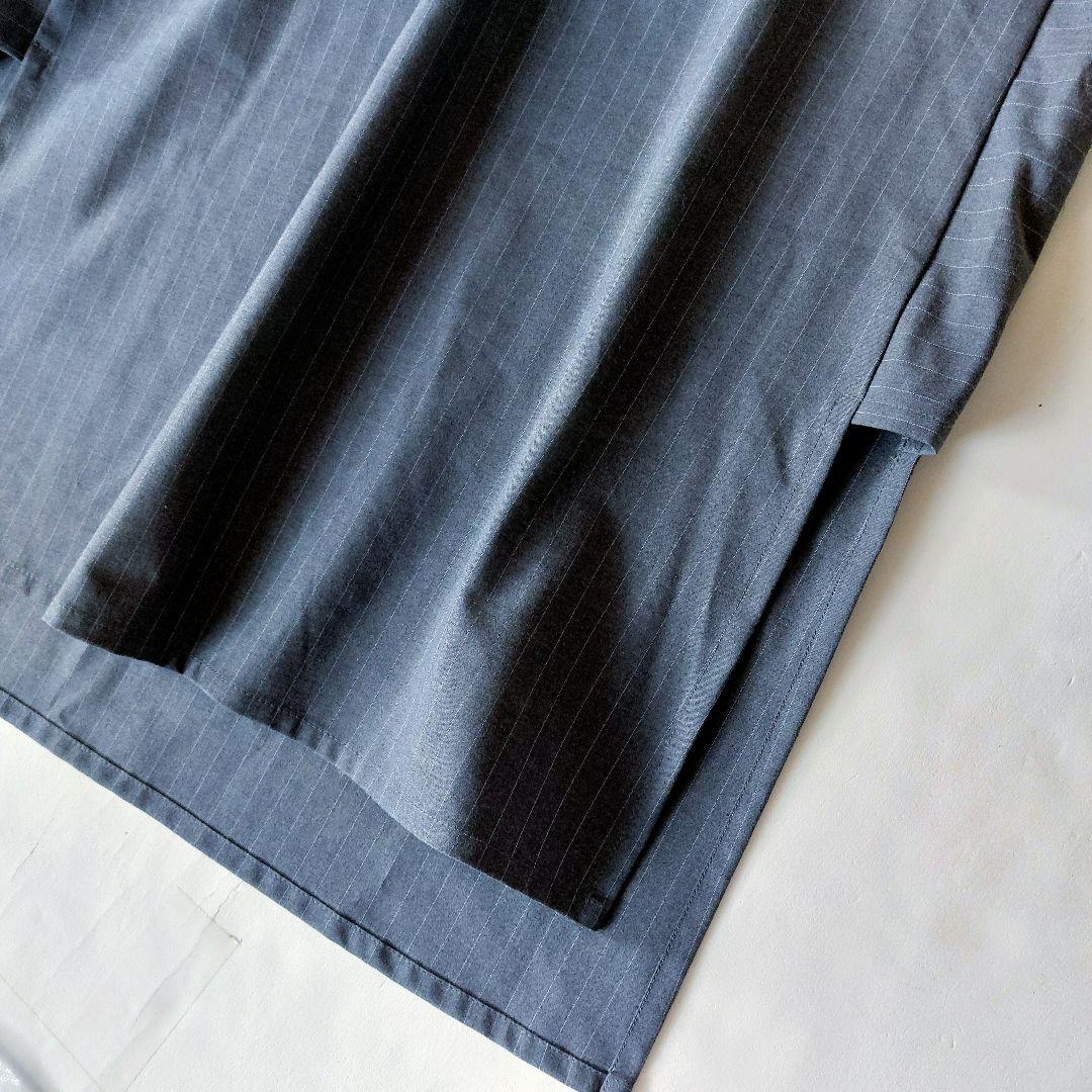 mizuiroind　ミズイロインド　ストライプフード付きロングベストワンピース