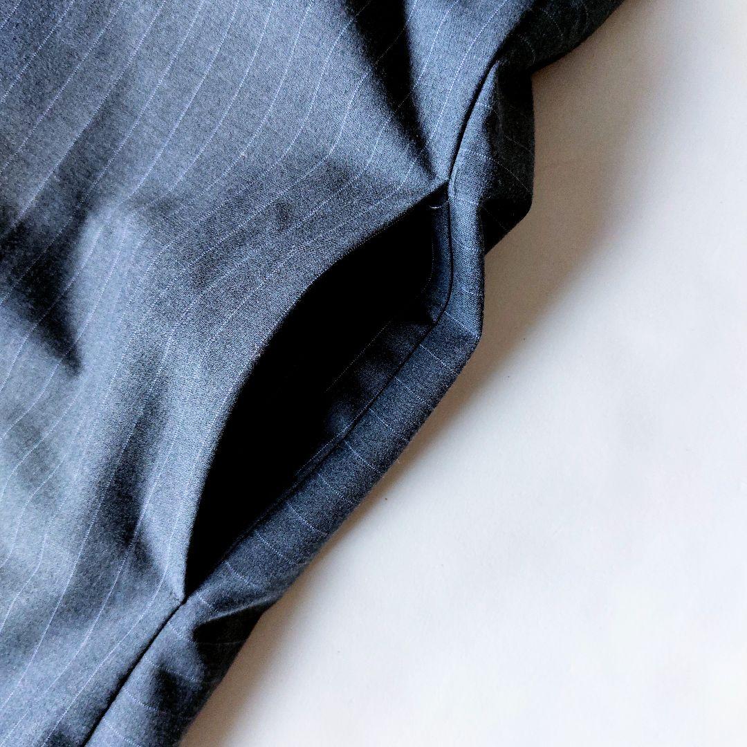 mizuiroind　ミズイロインド　ストライプフード付きロングベストワンピース