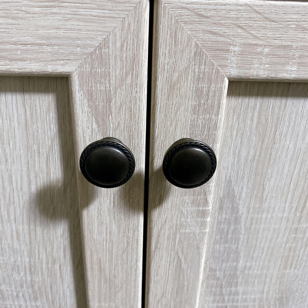 マナベインテリアハーツ キャビネット 食器棚 クロスガラス扉付 高さ120㎝