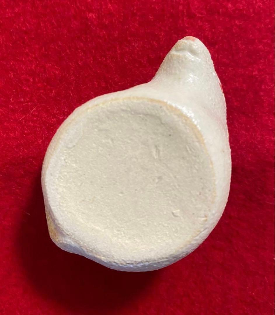 中古品【鏡餅 猫】黒猫♡猫の置物♡陶器製♡横向き♡