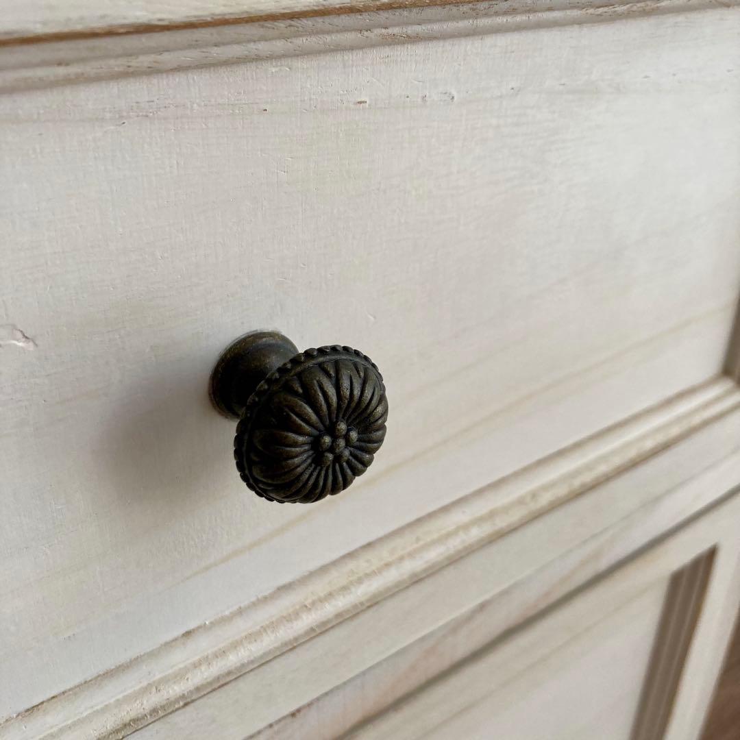 アンティーク風4段チェストホワイトシャビーコンパクトチェスト ニトリ　幅41cm