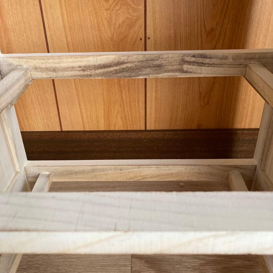 アンティーク風4段チェストホワイトシャビーコンパクトチェスト ニトリ　幅41cm