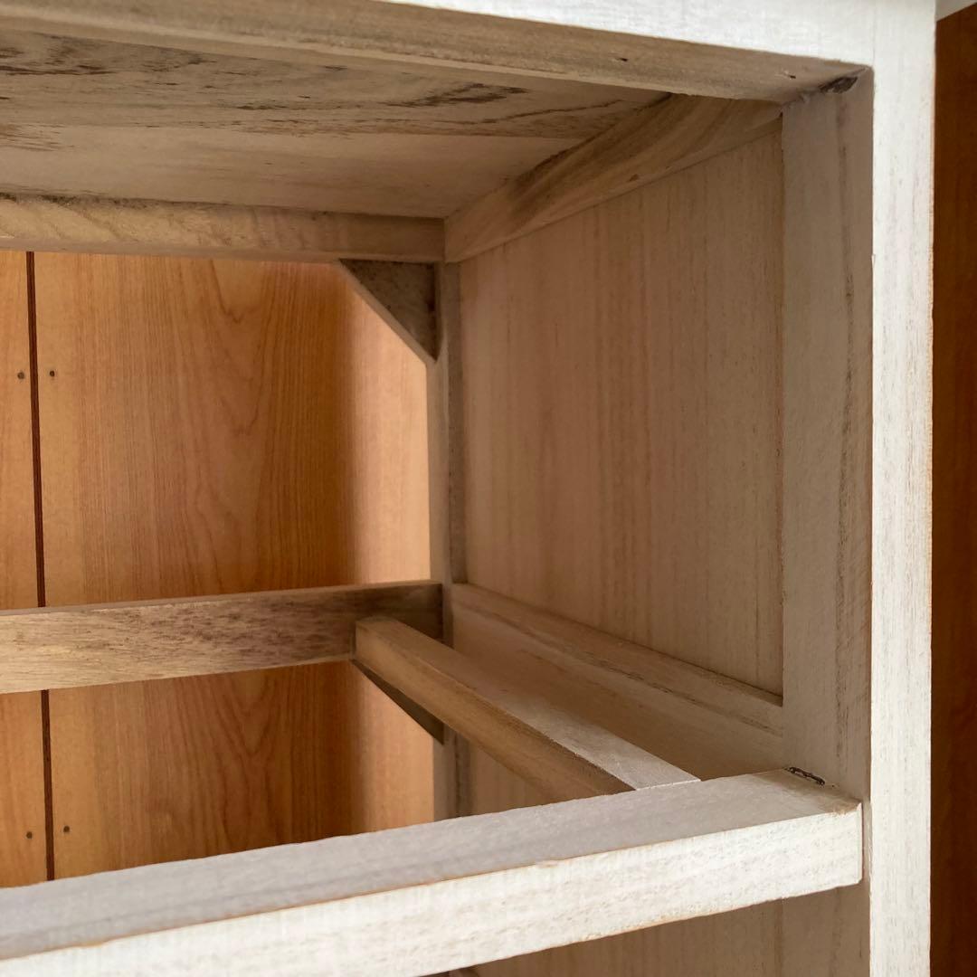 アンティーク風4段チェストホワイトシャビーコンパクトチェスト ニトリ　幅41cm