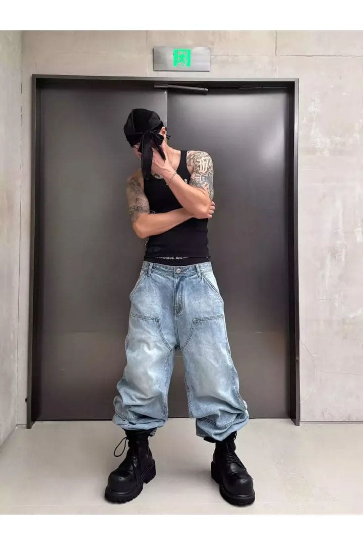 パンツ Chrome Hearts x evisu scam collab denim