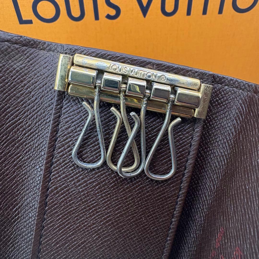 美品　ルイヴィトン ダミエ ミュルティクレ4 キーケース4連