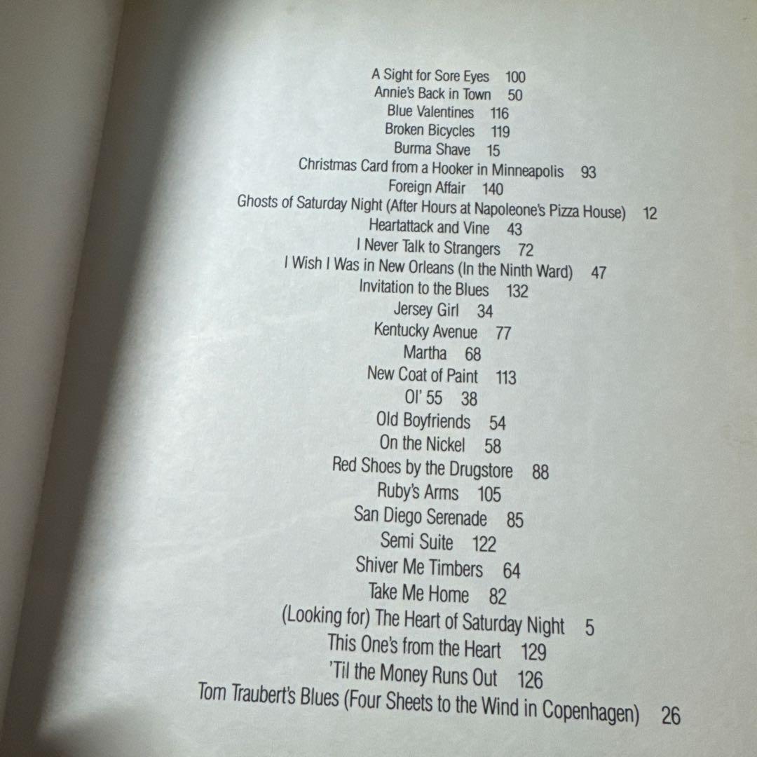 TOM WAITS / Anthologyギター スコア 楽譜　トム・ウェイツ