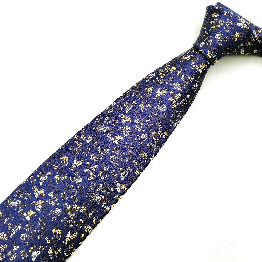 美品　現行　ポールスミス　ジャガード　バタフライ　蝶々　花柄　刺繍　総柄　光沢