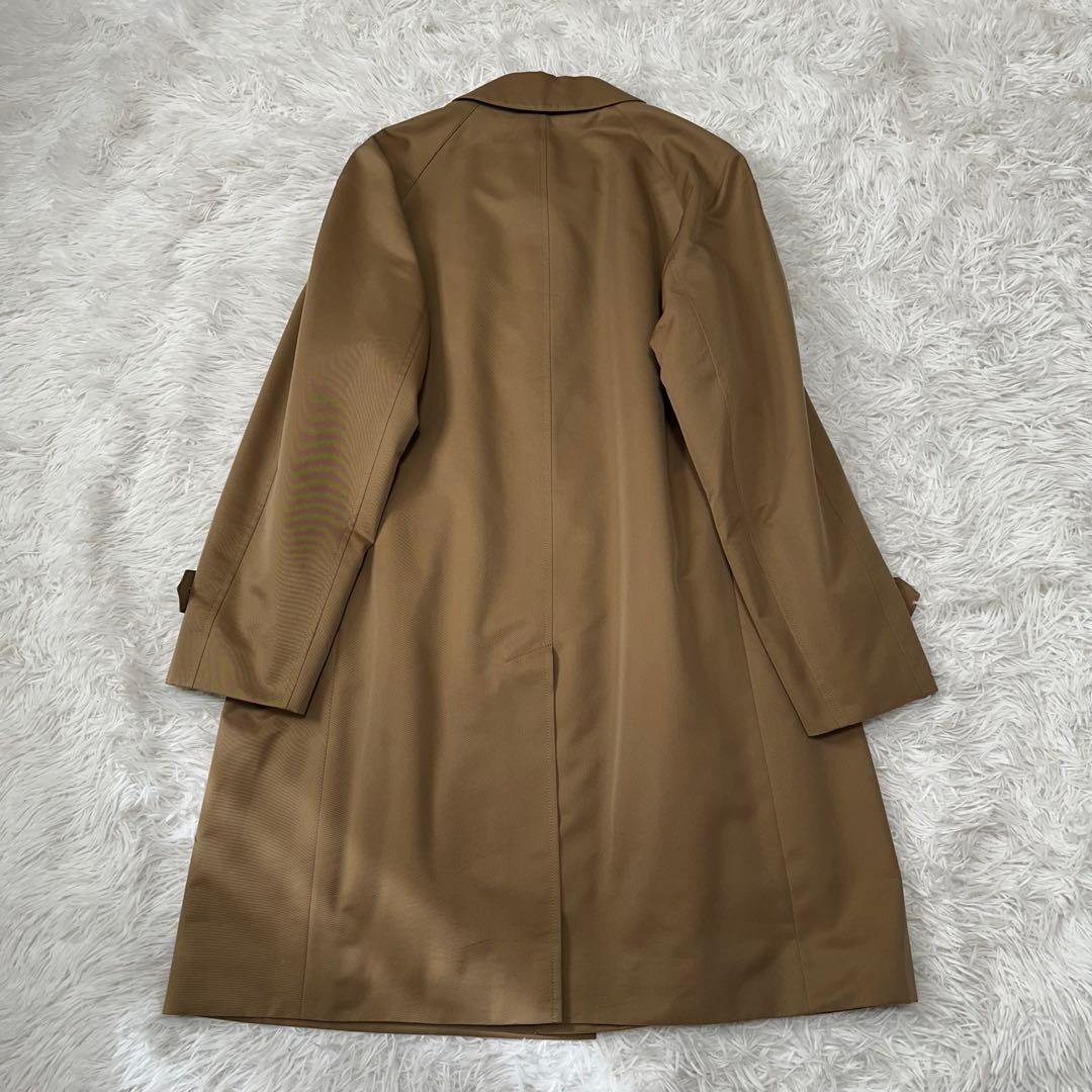 アクアスキュータム ステンカラーコート ライナー付き カシミヤ混 チェック 2L