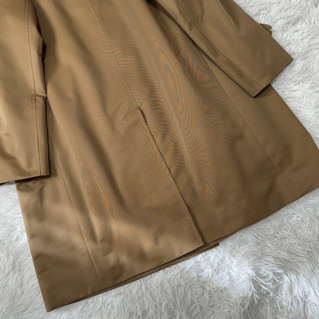 アクアスキュータム ステンカラーコート ライナー付き カシミヤ混 チェック 2L