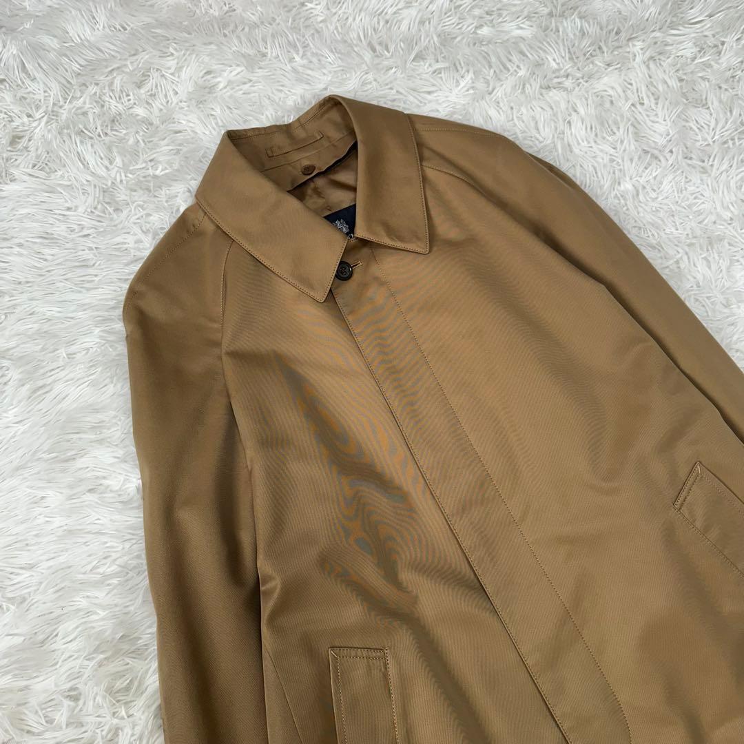 アクアスキュータム ステンカラーコート ライナー付き カシミヤ混 チェック 2L