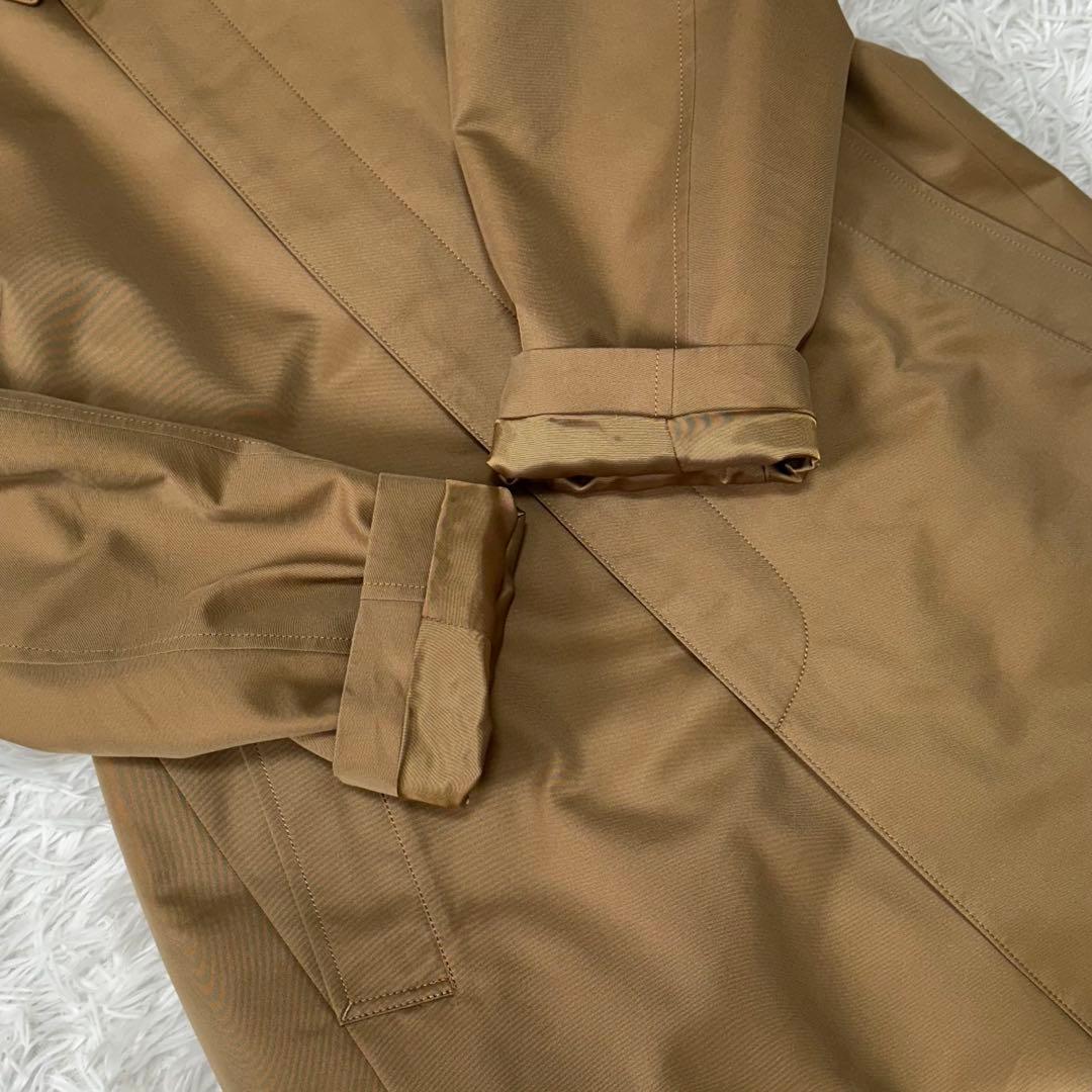 アクアスキュータム ステンカラーコート ライナー付き カシミヤ混 チェック 2L