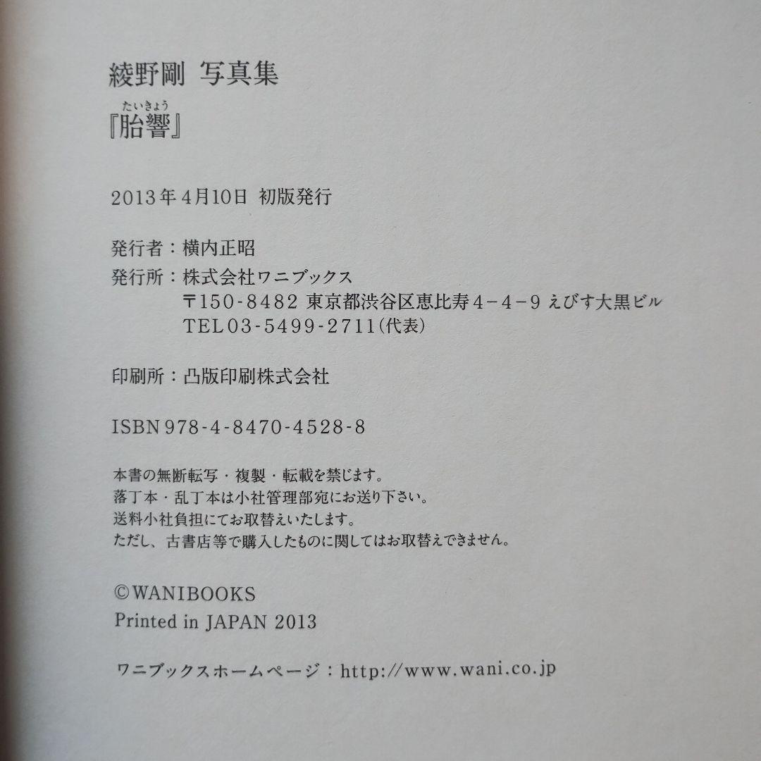 胎響 綾野剛写真集　帯付き　初版発行