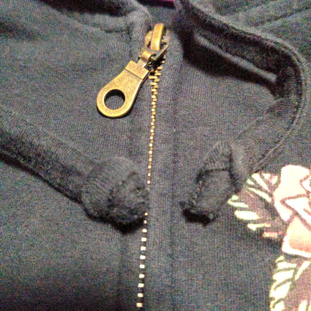 Ed Hardy エドハーディー ジップアップパーカー 黒色 スカル レディース