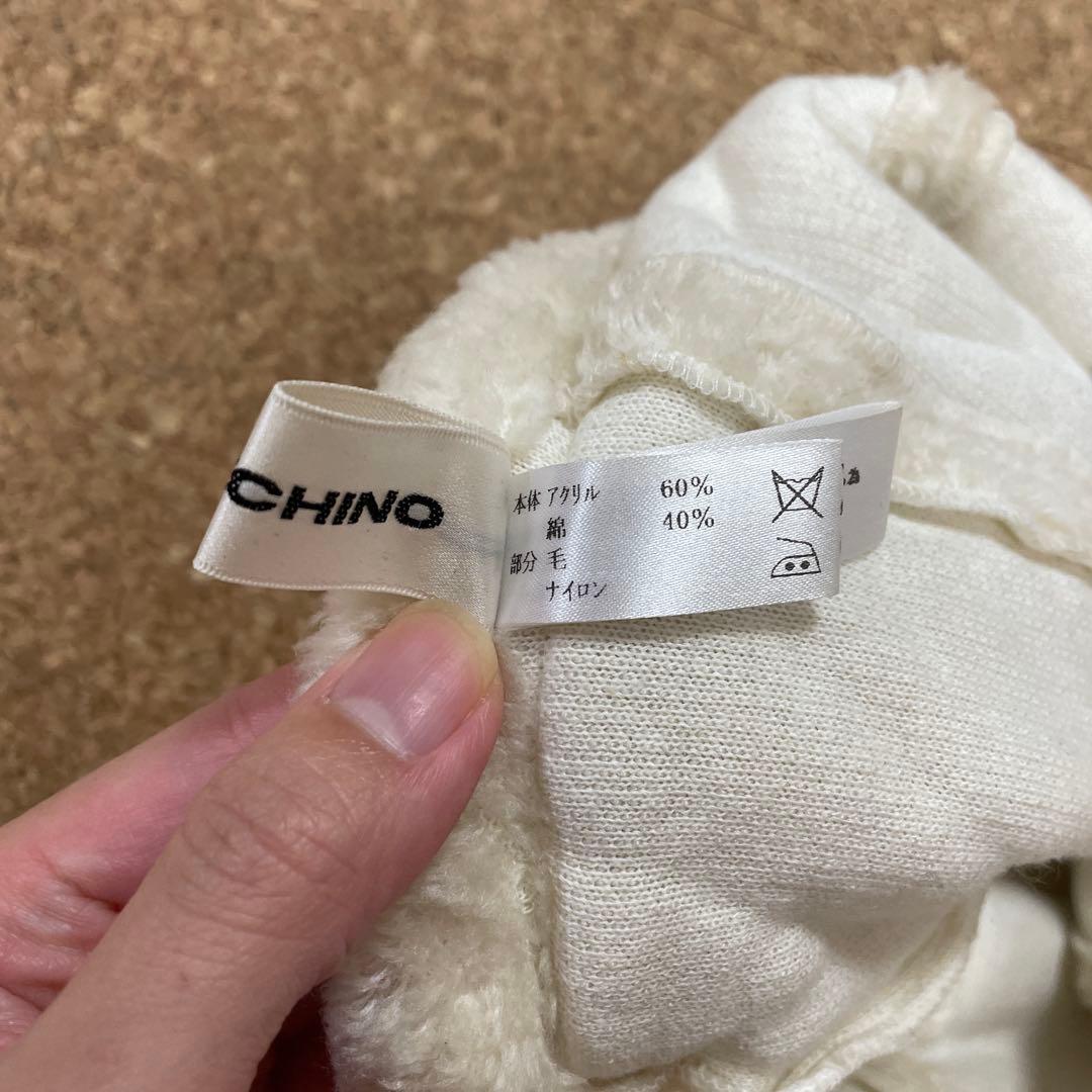 【専用】POTECHINO ニット帽 花装飾　グレー、ホワイト2点おまとめ)