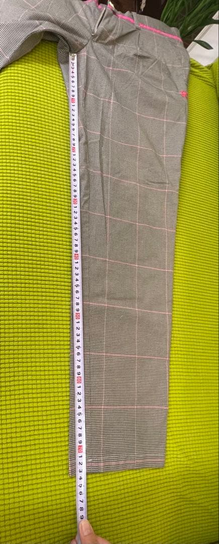 【中古】パーリーゲイツパンツ★メンズMサイズ•カレー✖️ピンク