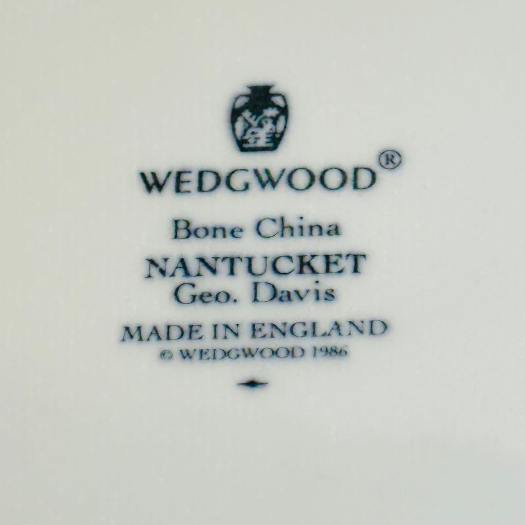 ★極美品★ウェッジウッド ナンタケット プレート 26cm 廃盤品 黒壺　大皿