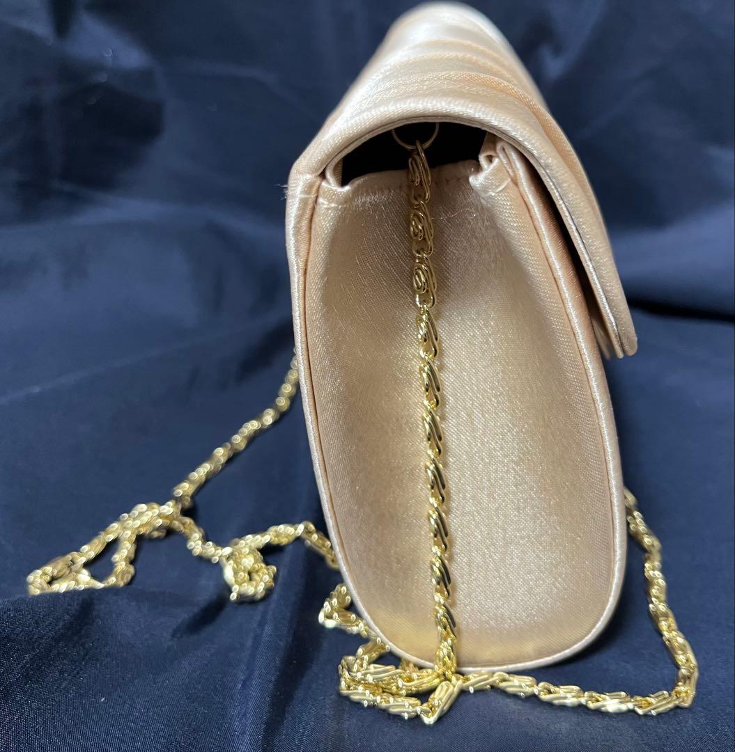 ストーンビジューのパーディーバッグ ベージュ 東京ソワール PETIT SOIR