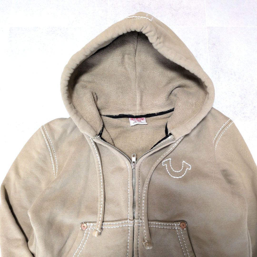 トゥルーレリジョン ジップパーカー USA製 S ロゴ Y2K　アメリカ製