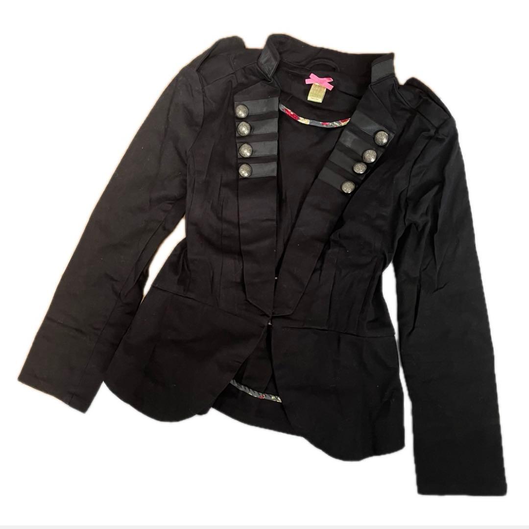 ナポレオン ジャケット 海外ガール ダークコア y2k 退廃的 軍服風