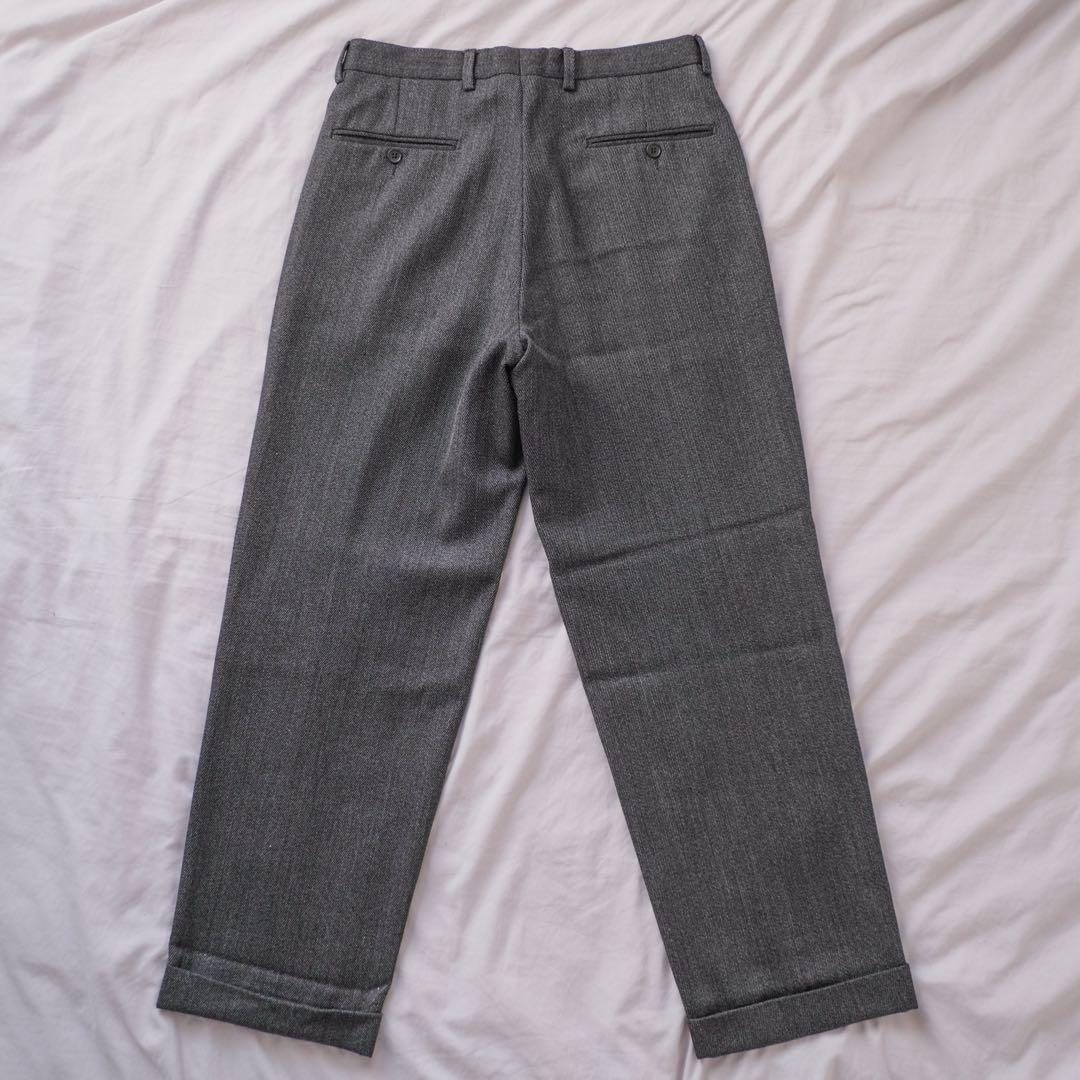 80s イタリア製 euro vintage チャコールグレー スラックス