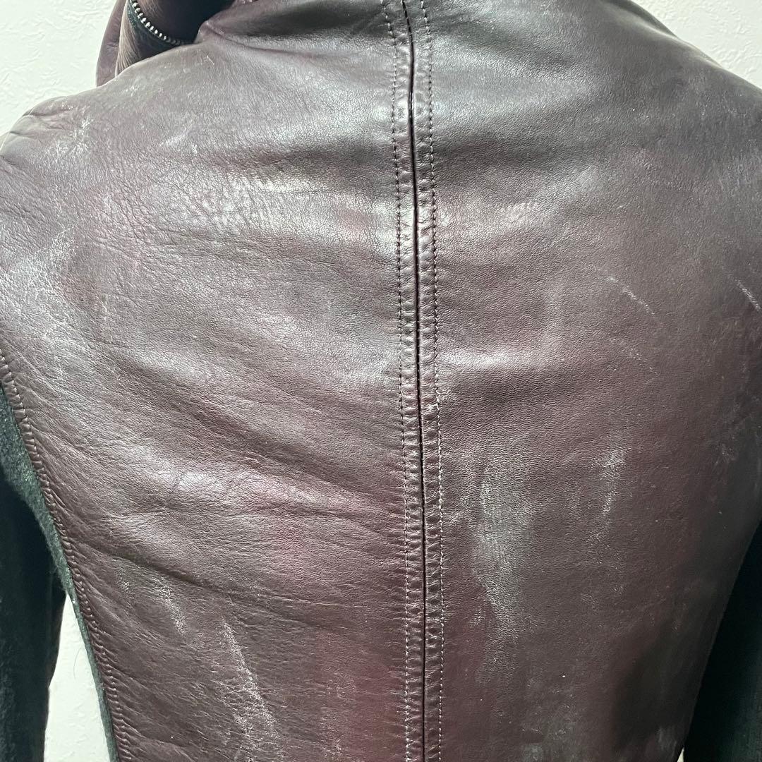 JOHNNY WOLF ラムレザー　ジャケット　ワインレッド　ボルドー