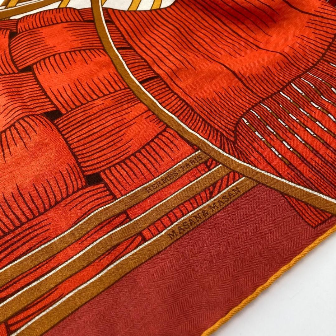 16713✨エルメス トライアングルジェアン マサン&マサン カシミヤ シルク