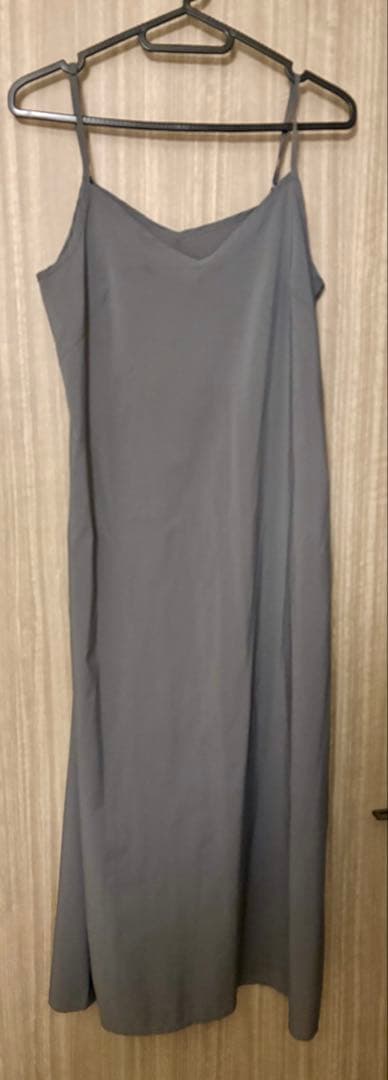 【美品】FRAY I.D フリンジジャガードカシュクールワンピース GRY