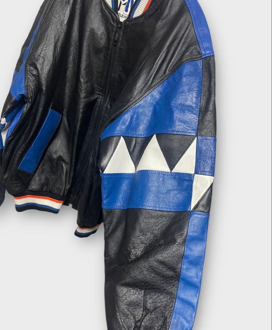 90s MTV MUSIC TELEVISION レザージャケット スタジャン