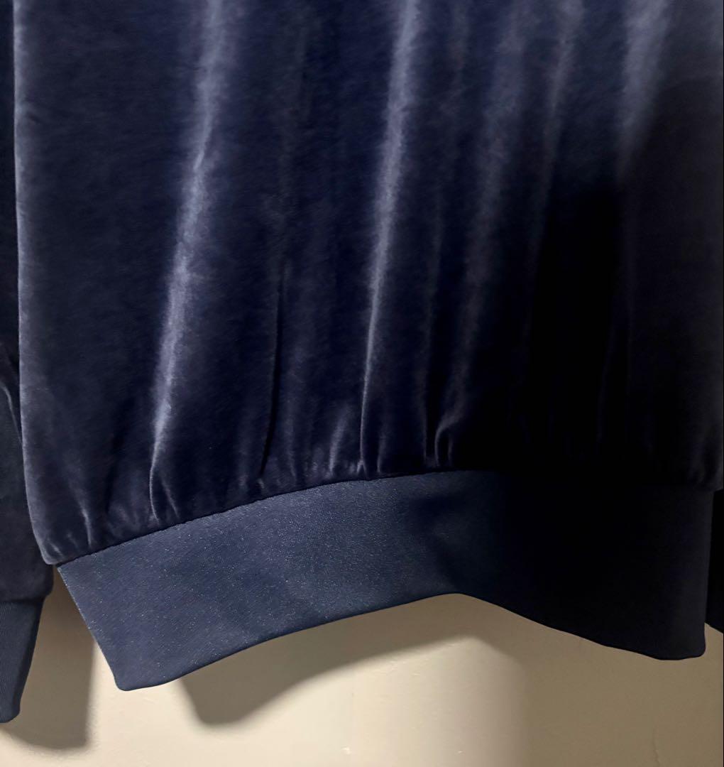 ブルー adidas ベロアトラックジャケット ファイヤーバード ブルー 3XL