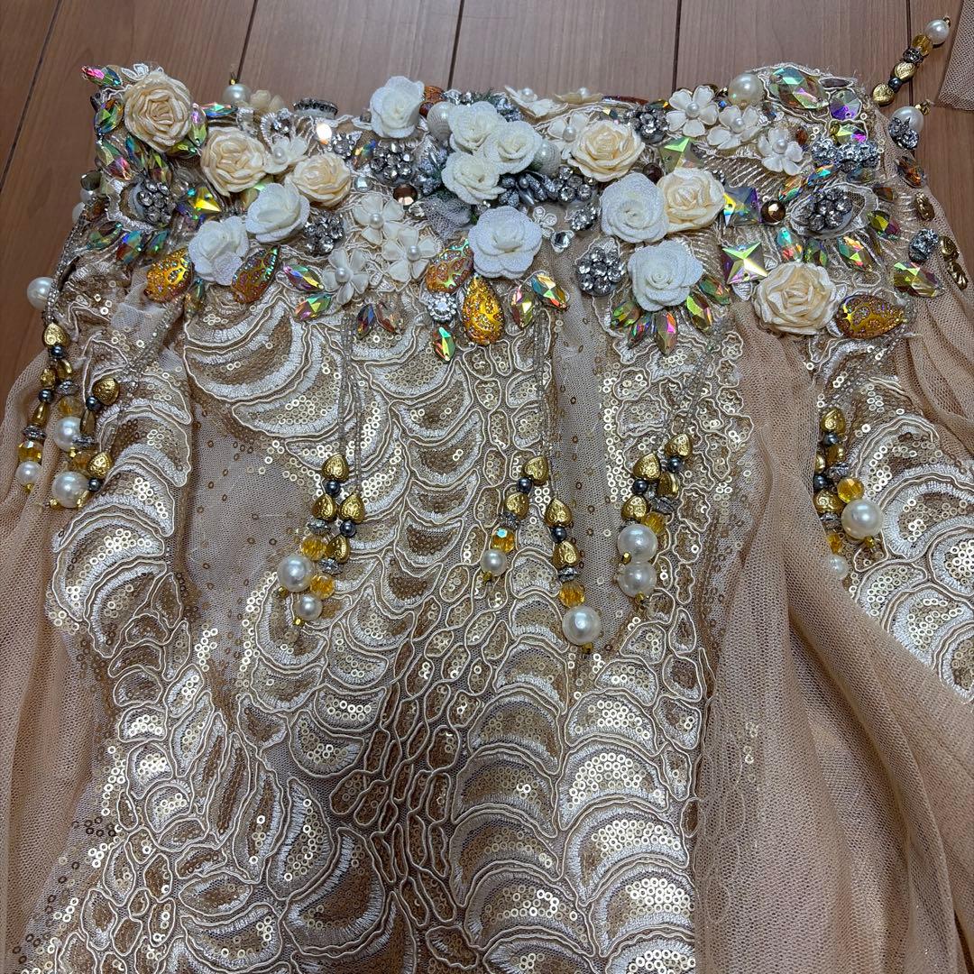 Hanan ベリーダンス 衣装　costume ベージュ　S -M