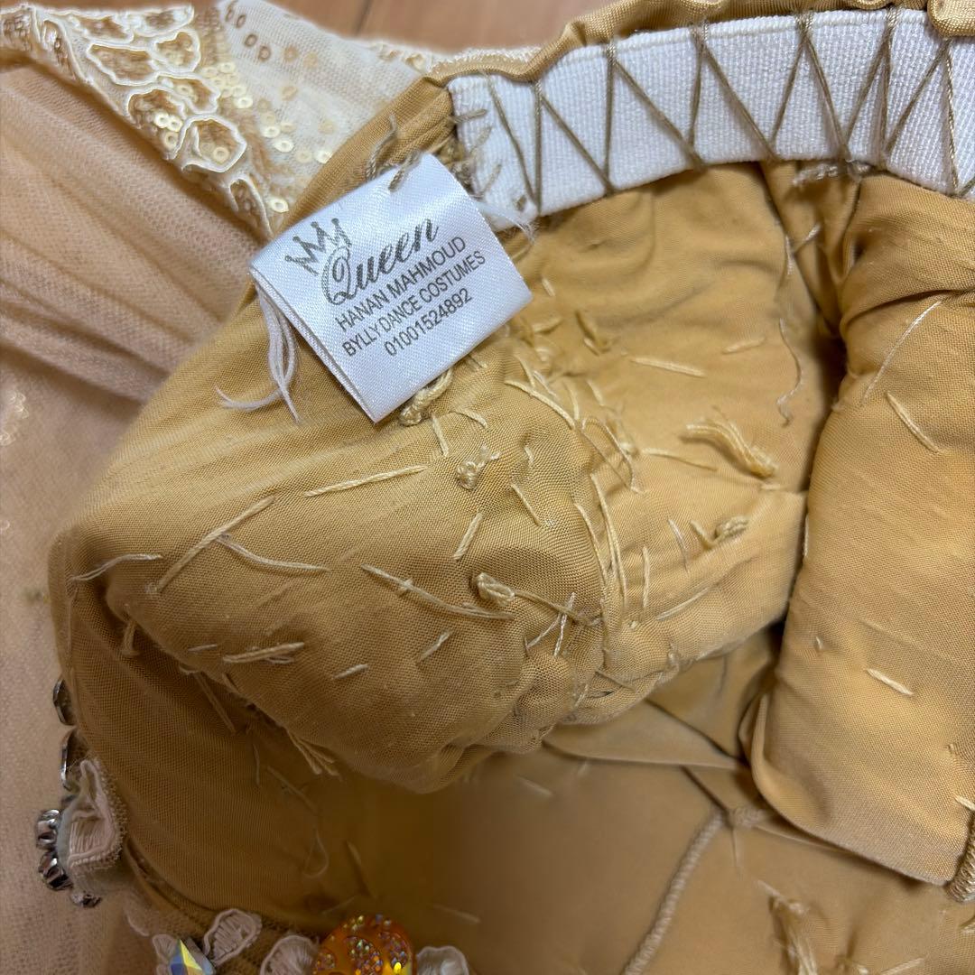 Hanan ベリーダンス 衣装　costume ベージュ　S -M