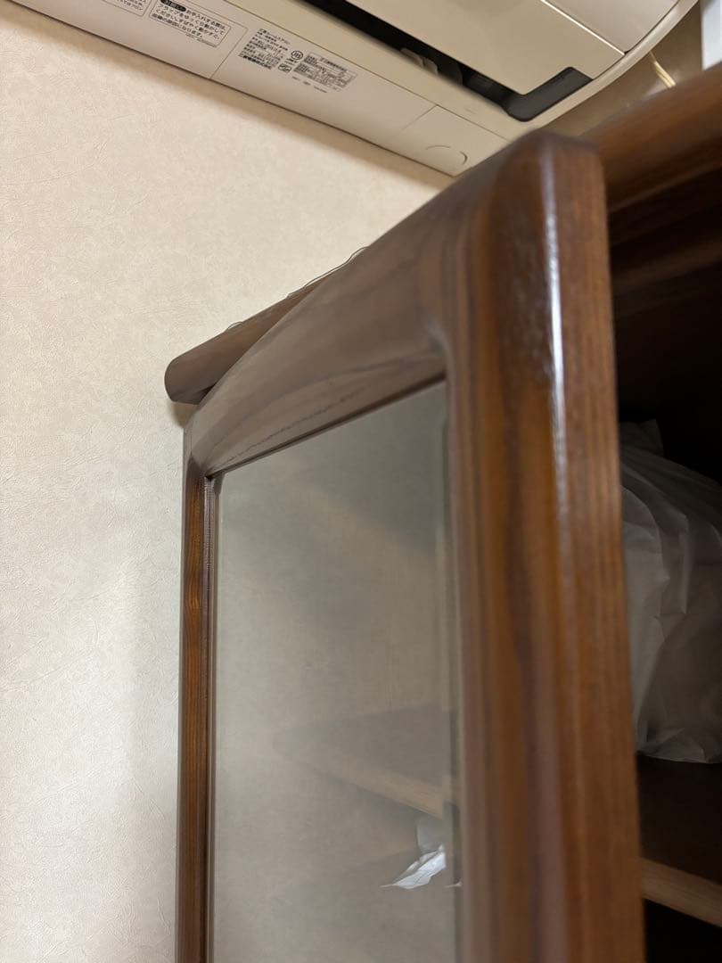 茶箪笥 カップボード 食器棚　アンティーク　キャビネット　ガラス引戸棚