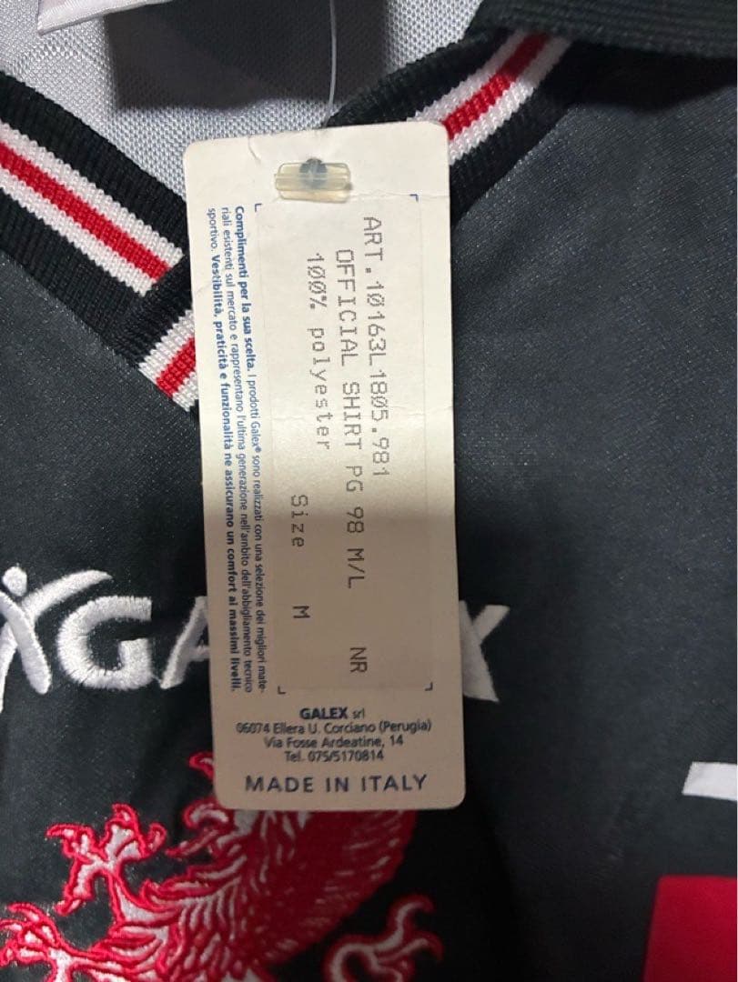 ペルージャ 98-99 ユニフォーム 4th 長袖 中田英寿 新品タグ付き M