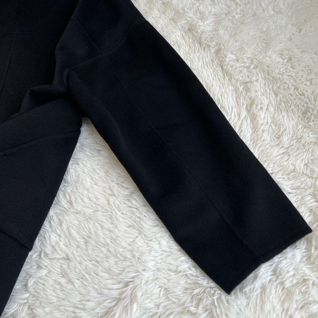 ✨美品✨フレームワーク ハミルトンリバークルーネックコート ブラック 38