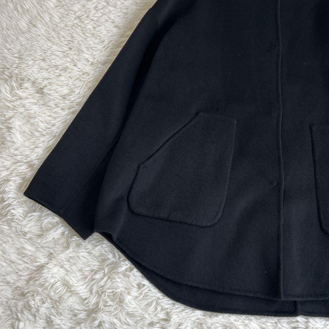 ✨美品✨フレームワーク ハミルトンリバークルーネックコート ブラック 38