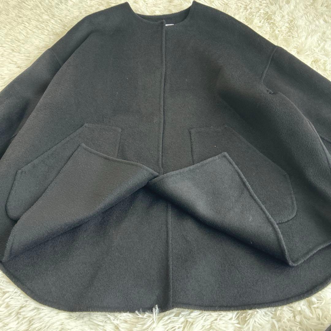 ✨美品✨フレームワーク ハミルトンリバークルーネックコート ブラック 38