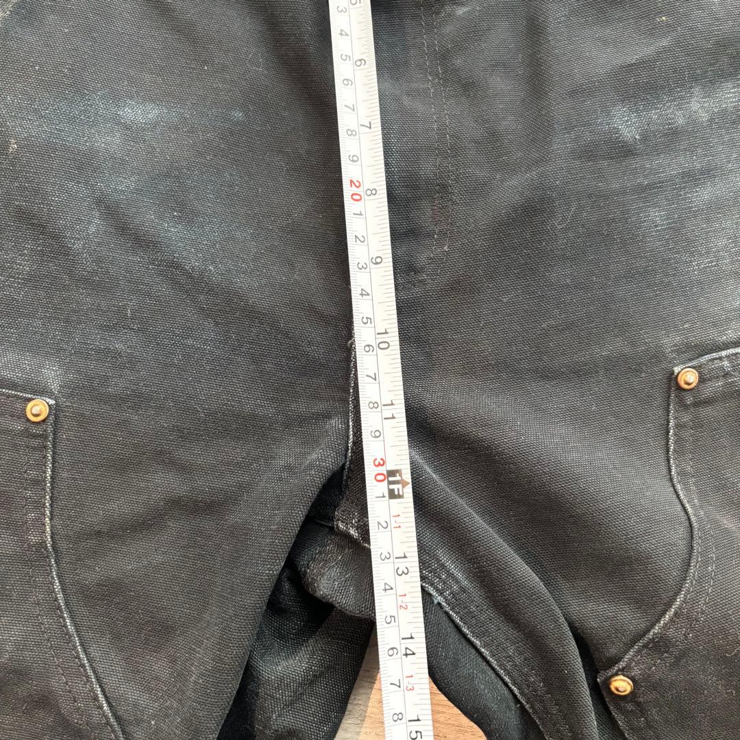 【希少USA製】カーハートダブルニー B01 フェードブラックW34相当#565