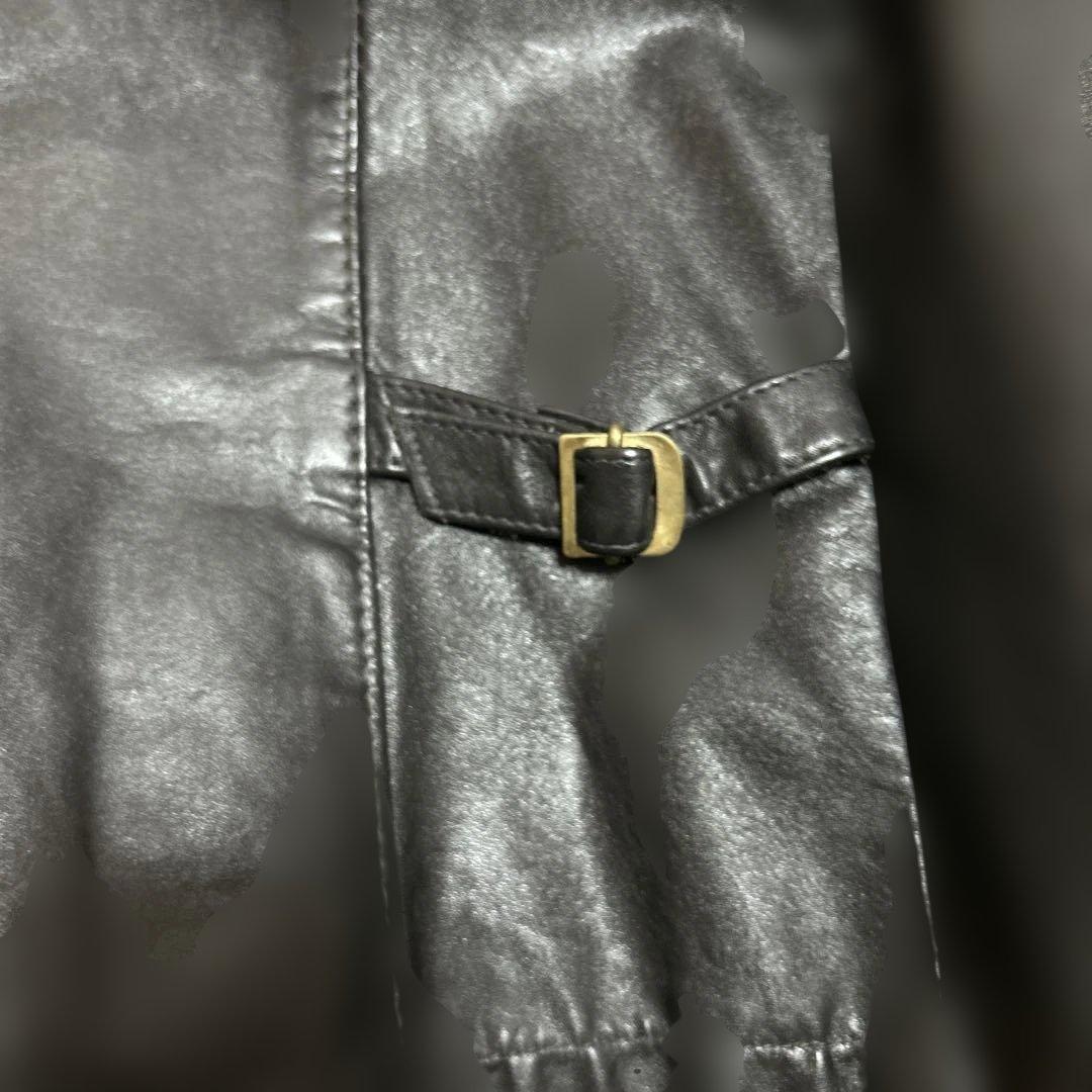 ブラックレザージャケット 古着