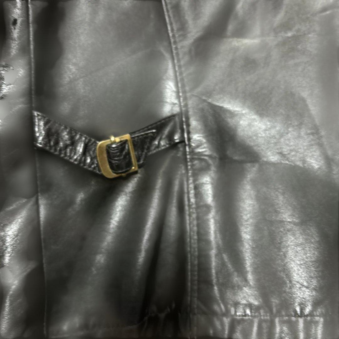 ブラックレザージャケット 古着