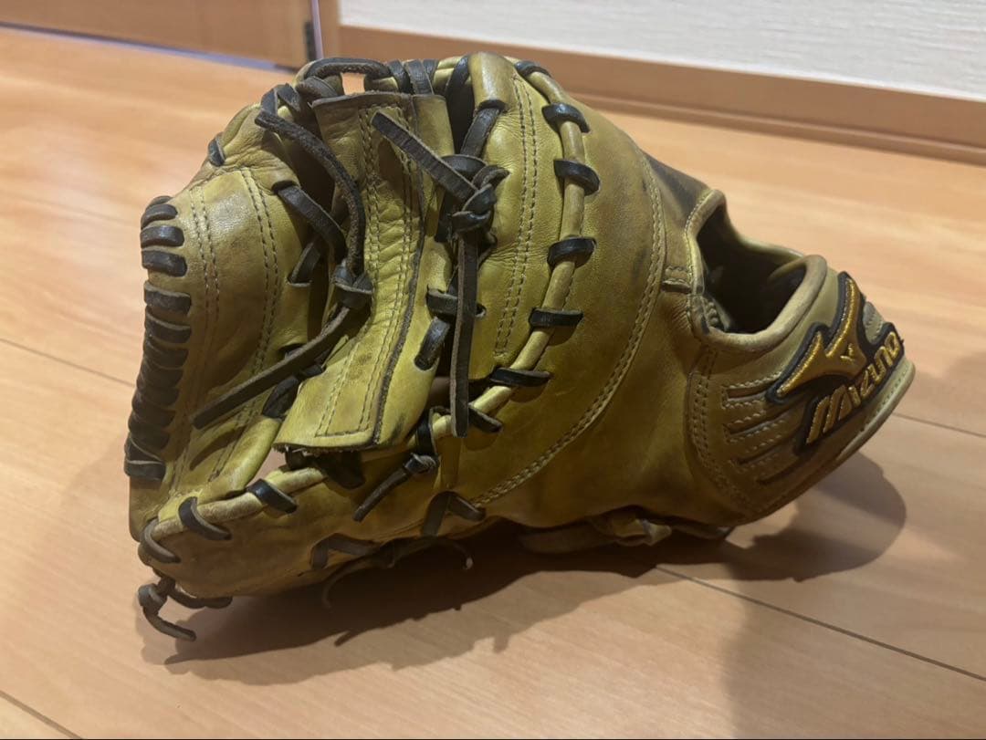 Mizuno イエロー レザーグローブ　硬式　ファーストミット