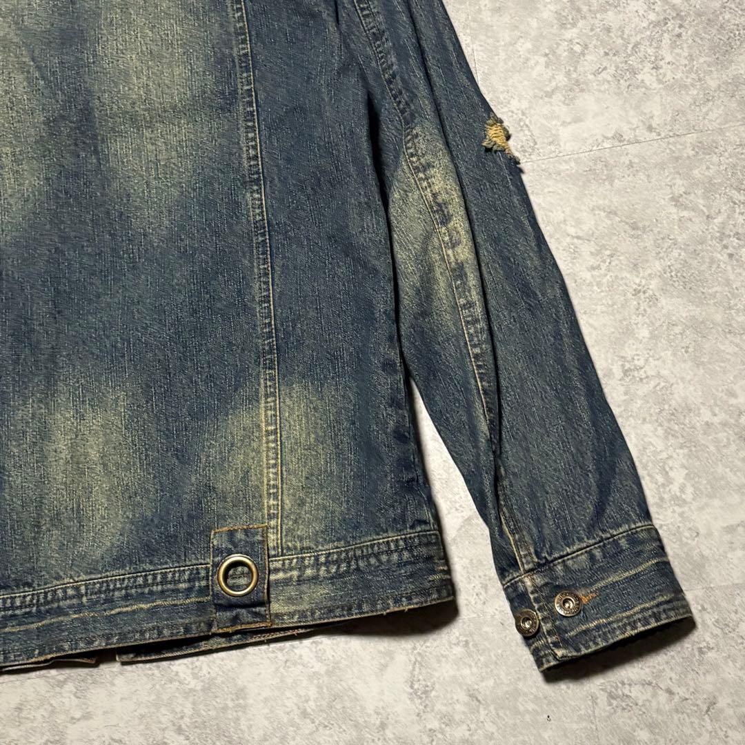 archive デニムジャケット　L グランジ　ダメージ加工　お兄系　トレンド